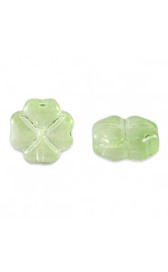Glasperle 12mm Glücksklee - Light green